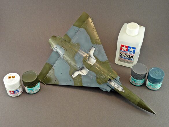 Dassault-Breguet Mirage 2000D Mirage 2000D two-tone camouflage with Gunze acrylic paints