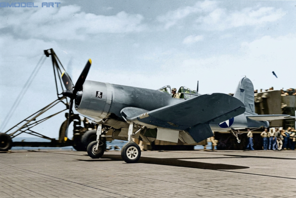 Pratt & Whitney R-2800 engine installation on a VF-17 F4U-1 Birdcage Corsair