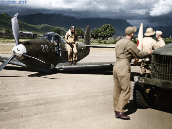 Reference photo of abandoned WWII Allied aircraft for scale model diorama