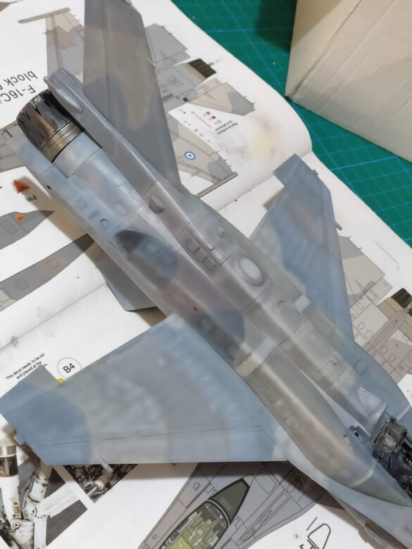 FS595 color guide for the Hellenic Air Force F-16D Block 52+ Advanced Aegean Ghost camouflage.