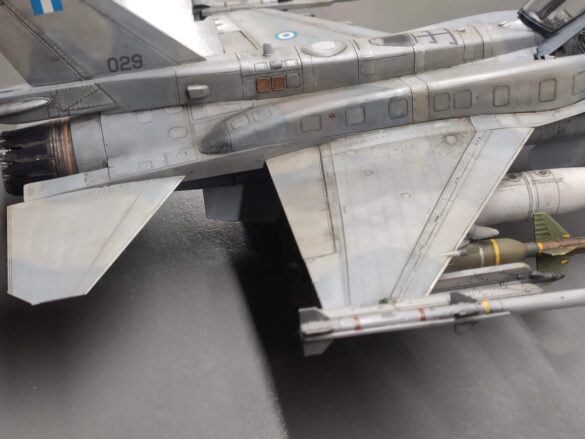 Tamiya 1/48 F-16C kit with aftermarket parts for the F-16D Block 52+ Advanced conversion.