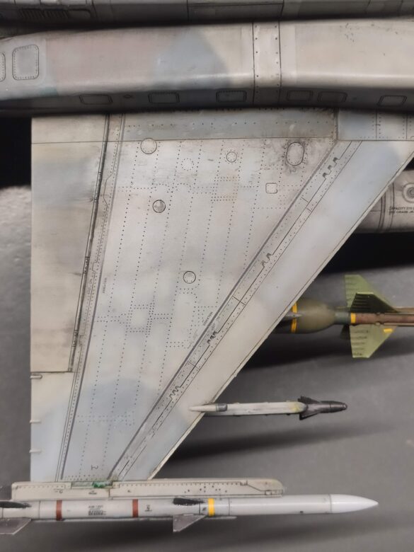 Paint equivalence chart for the F-16D Block 52+ Advanced camouflage colors across major hobby paint brands.
