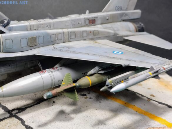 Converting the Tamiya F-16C fuselage into a Hellenic Air Force F-16D Block 52+ Advanced.