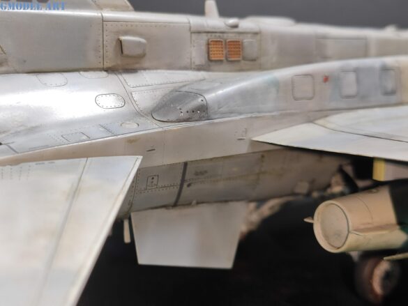 Tamiya 1/48 F-16C kit with aftermarket parts for the F-16D Block 52+ Advanced conversion.