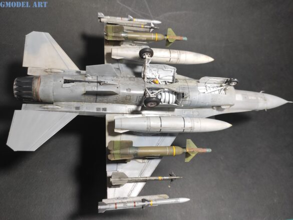 Primed Tamiya F-16D Block 52+ Advanced ready for the Have Glass camouflage.