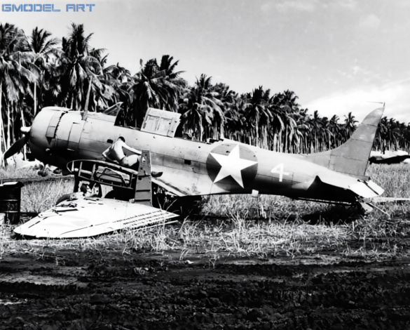 WWII Allied aircraft stripped for spare parts at a Pacific airfield