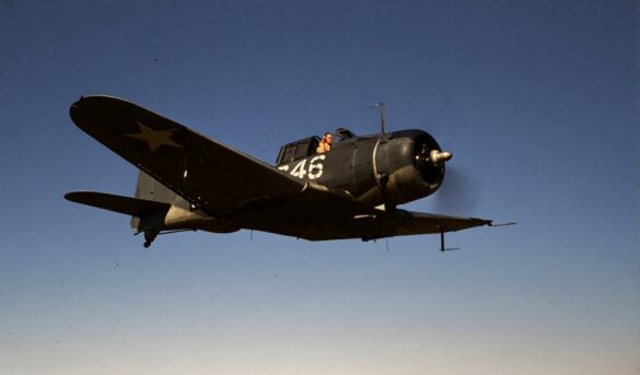 Upper wing weathering patterns on SBD White C 46 with oxidized aluminum and faded Blue Gray paint.
