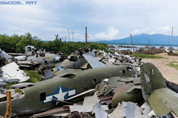 North American B-25 Mitchell aircraft abandoned after World War II