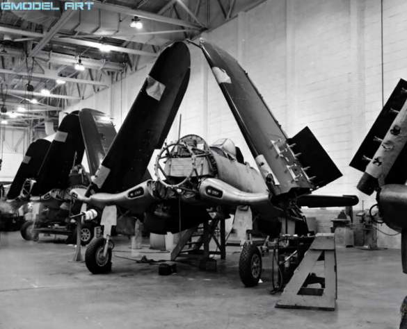 F2G Super Corsair: Goodyear’s Ultimate Fighter Goodyear F2G Super Corsair assembly line at Akron Ohio