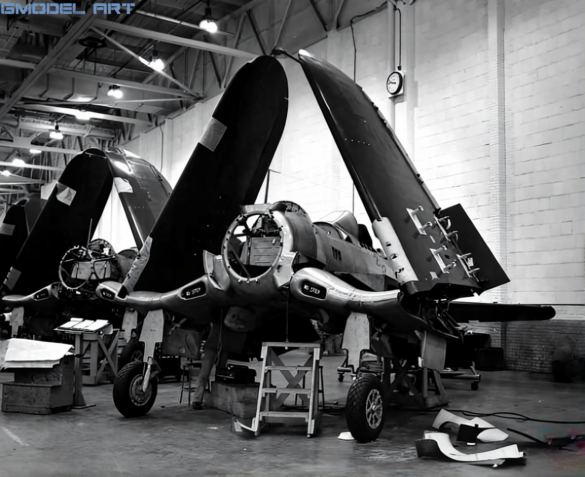 F2G Super Corsair: Goodyear’s Ultimate Fighter Goodyear F2G Super Corsair assembly line at Akron Ohio