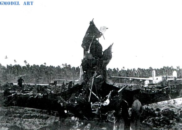 Abandoned F4U Corsair at a Pacific Island airfield after World War II