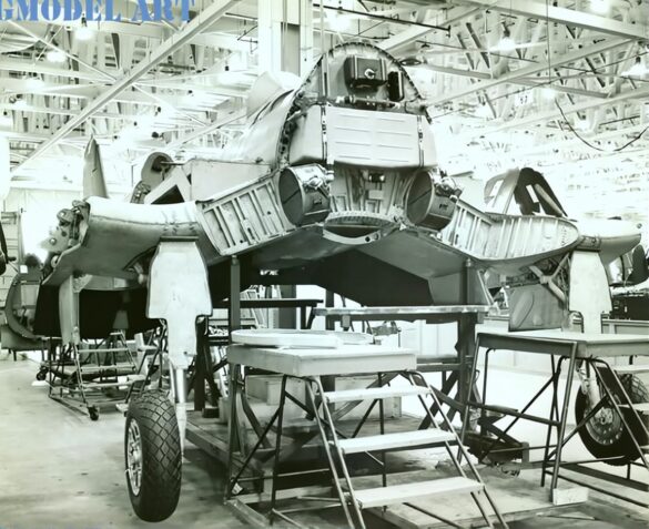 F2G Super Corsair: Goodyear’s Ultimate Fighter Goodyear F2G Super Corsair assembly line at Akron Ohio
