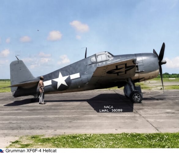 XF6F-1 Hellcat: The Prototype That Created America’s Ultimate Carrier Fighter Grumman XF6F-1 Hellcat prototype during its first flight tests at Bethpage Long Island in June 1942.