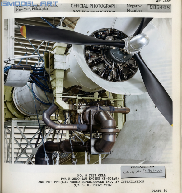 XF4U-3B Corsair turbo-supercharger installation 1/48 model