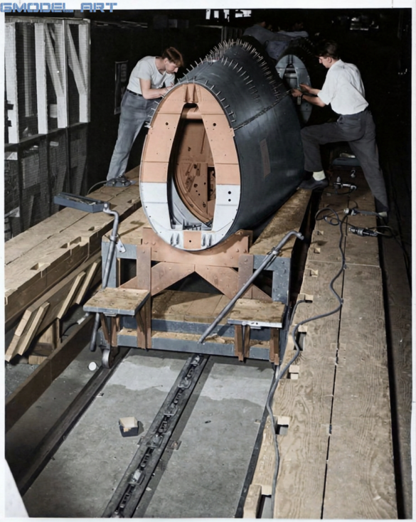 Early Vought F4U-1 Birdcage Corsair on the Vought production line"