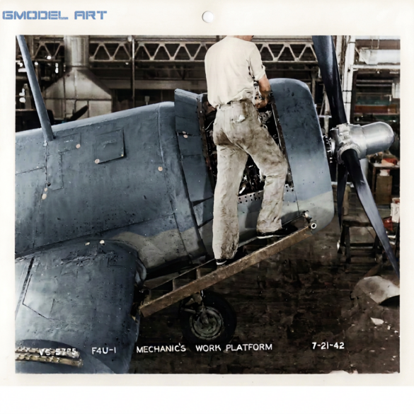 Early Vought F4U-1 Birdcage Corsair on the Vought production line"