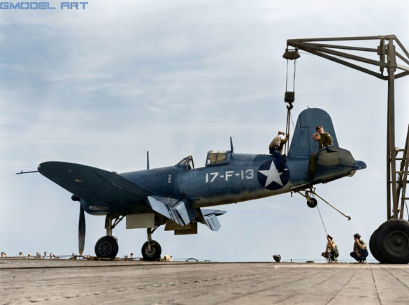 Cockpit and rear canopy details of a VF-17 F4U-1 Birdcage Corsair Birdcage fighter