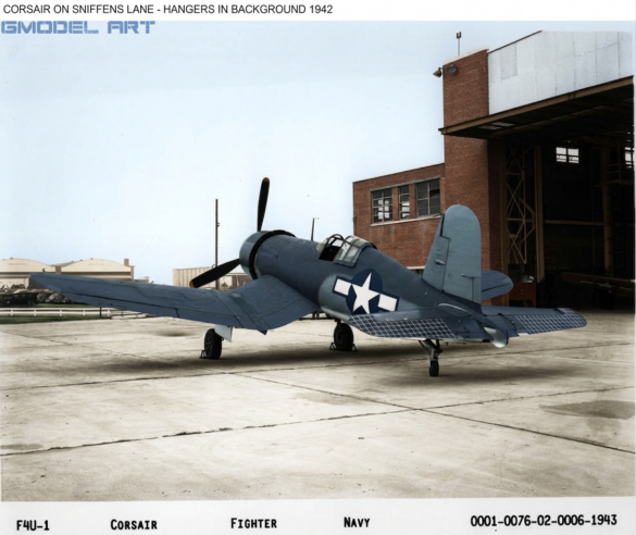 "Vought F4U-1 Corsair factory camouflage and markings"