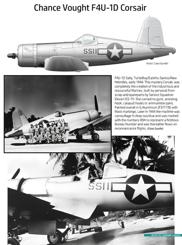 FG4u-1D Corsair “Sally” Espiritu Santos , VMF 122 F4u-1D Corsair “Sally” Espiritu Santos , VMF 122