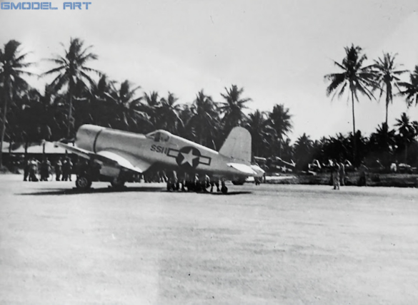 FG4u-1D Corsair “Sally” Espiritu Santos , VMF 122 Vought F4U-1A Corsair “Sally” in WWII Pacific theater USMC service