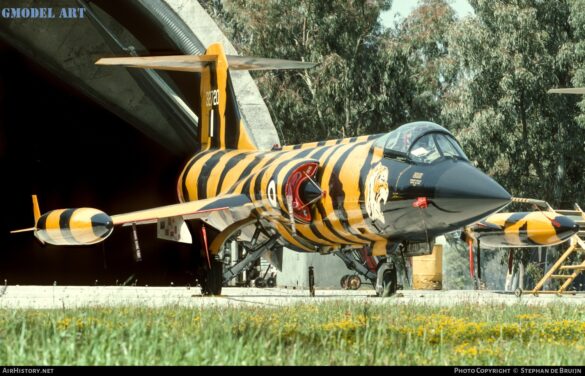 F-104G Starfighter Tiger 63-12720 – Hellenic Air Force F-104G 63-12720, FG720, Hellenic Air Force F-104G, 335 Squadron Tiger, F-104G model, F-104G paint colors, FS 13538, FS 27038