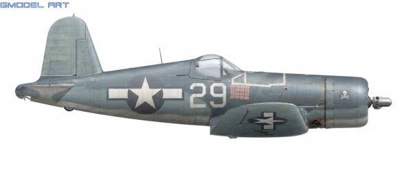 F4U-1A Corsair BuNo 55995 White 29 flown by Ira Kepford over Bougainville