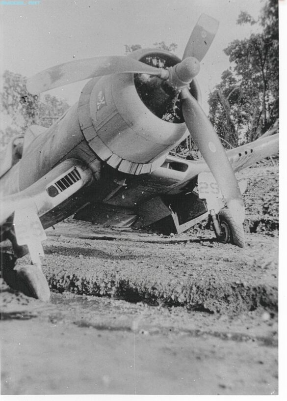 VF-17 Jolly Rogers F4U-1A Corsairs in formation with White 29