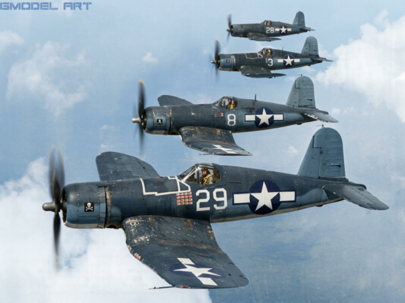 Ira Kepford taxis F4U-1A Corsair BuNo 55995 at Bougainville