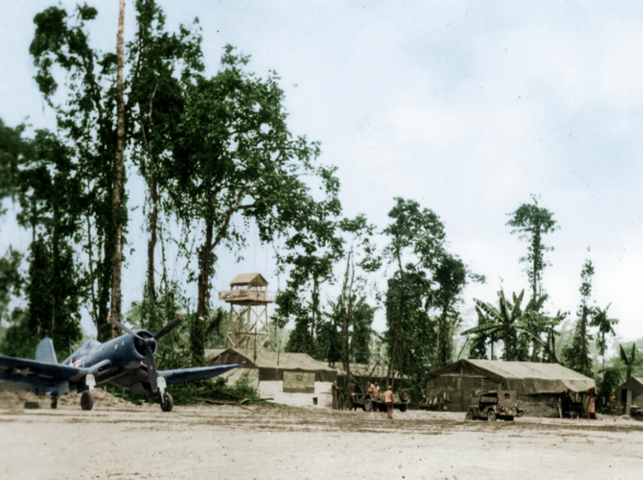 VF-17 Jolly Rogers F4U-1A Corsairs in formation with White 29