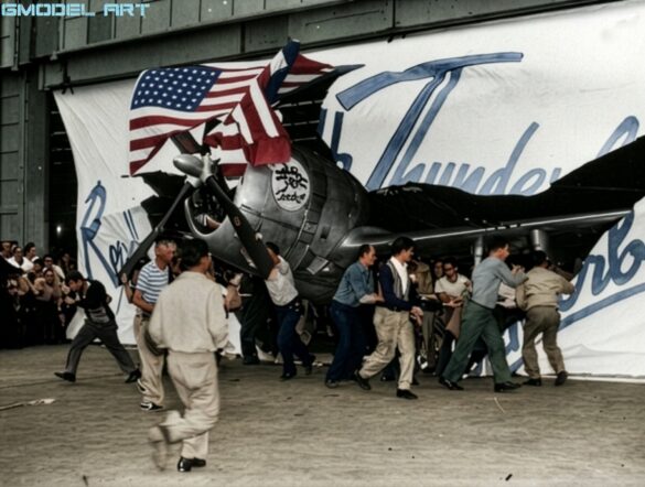 P-47 Thunderbolt production line Firefly COLORIZE THIS ORIGINAL BLACK AND WHITE PHOTOGRAPH OF THE REPUBLIC P 47 THUNDERBOLT PR 14169
