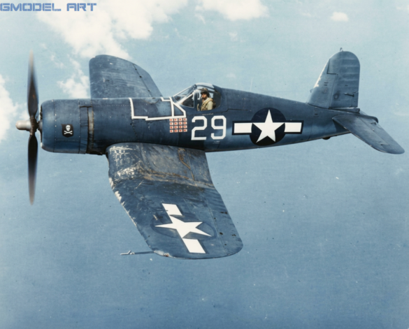 Ira Kepford taxis F4U-1A Corsair BuNo 55995 at Bougainville
