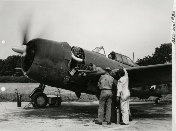 First P-47 Thunderbolt assembled at Republic Aviation Evansville in 1942 First P-47 Thunderbolt assembled at Republic Aviation Evansville in 1942