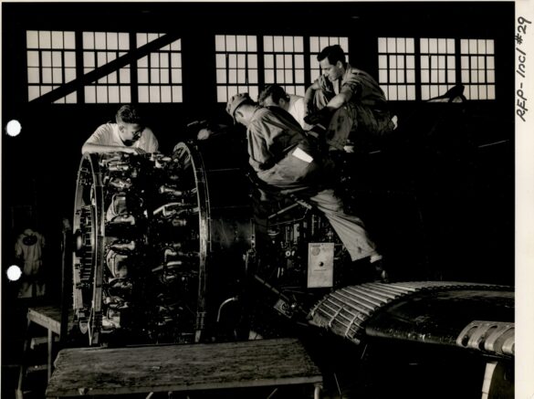 First P-47 Thunderbolt assembled at Republic Aviation Evansville in 1942 First P-47 Thunderbolt assembled at Republic Aviation Evansville in 1942