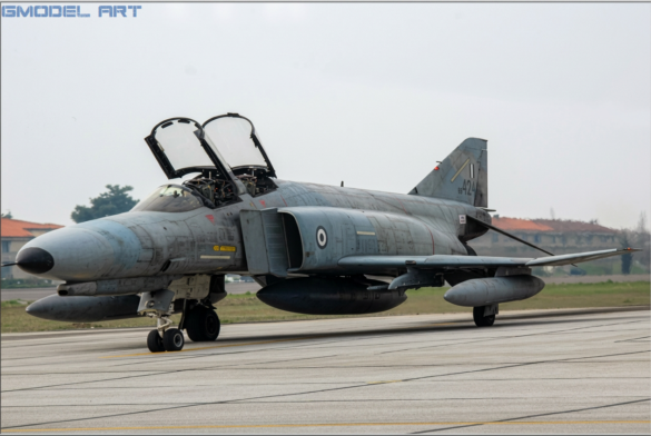 F-4E Phantom II SRA 68-0424 HAF with one-piece windshield at Larissa Air Base