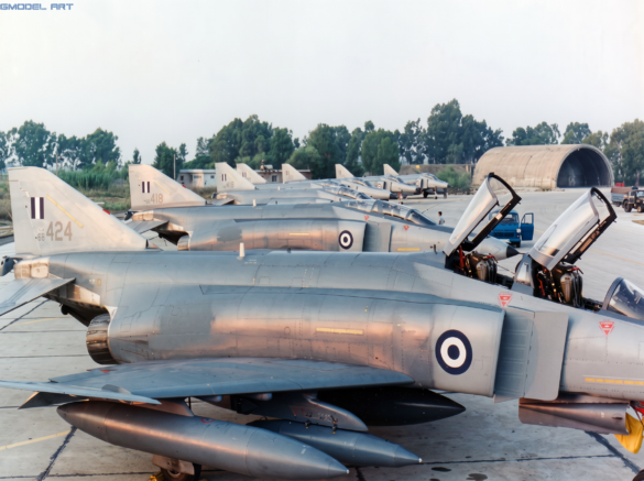 F-4E Phantom II SRA 68-0424 HAF with one-piece windshield at Larissa Air Base