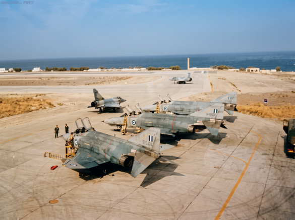 F-4E Phantom II SRA 68-0424 HAF with one-piece windshield at Larissa Air Base