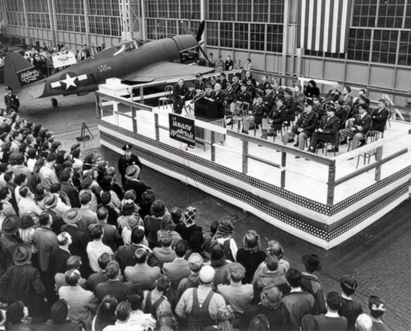 First P-47 Thunderbolt assembled at Republic Aviation Evansville in 1942 First P-47 Thunderbolt assembled at Republic Aviation Evansville in 1942