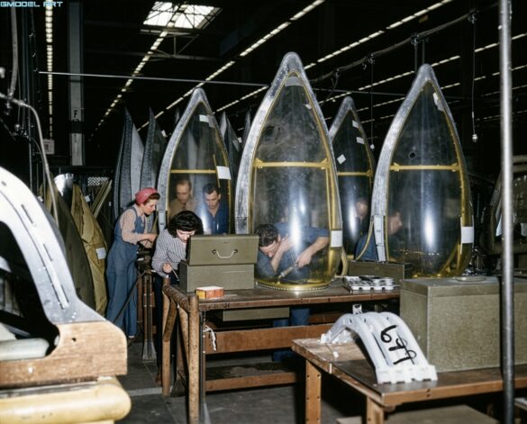 P-47 Thunderbolt production line Firefly COLORIZE THIS ORIGINAL BLACK AND WHITE PHOTOGRAPH OF THE REPUBLIC P 47 THUNDERBOLT 73686