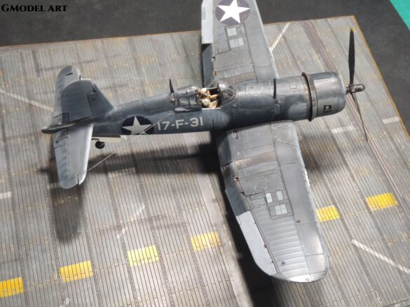 F4U-1 Corsair, F4U-1 Birdcage, Vought F4U-1 Corsair, VF-17, 17-F-31, Jolly Rogers, Tamiya 1:48, Tamiya Corsair, Aires 4225, ICM 48083, Eduard carrier deck, USS Bunker Hill, CV-17, Corsair scale model, US Navy aircraft, Pacific War aircraft, WWII aircraft modeling, scale modeling, 1:48 aircraft, Corsair diorama