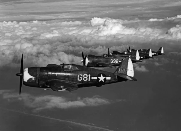First P-47 Thunderbolt assembled at Republic Aviation Evansville in 1942 First P-47 Thunderbolt assembled at Republic Aviation Evansville in 1942