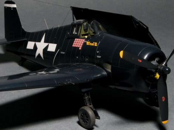 F6F-5 Hellcat “Minsi III” 1/48 – Hasegawa Build, Accurate Corrections & Folding Wings f6fg001