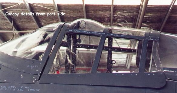 Early F4U-1 Corsair cockpit with gunsight and armor