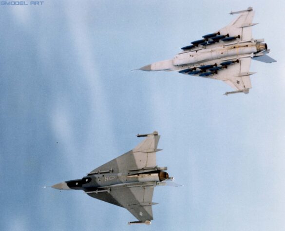 F-16XL experimental fighter in a test camouflage scheme