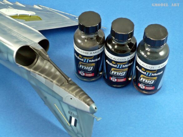 Hellenic Air Force F-4E Phantom II of 337 Squadron in Aegean Blue camouflage, 1995, 1:48 scale model by Hasegawa.
