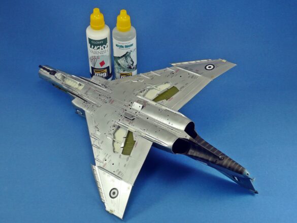 Hellenic Air Force F-4E Phantom II of 337 Squadron in Aegean Blue camouflage, 1995, 1:48 scale model by Hasegawa.