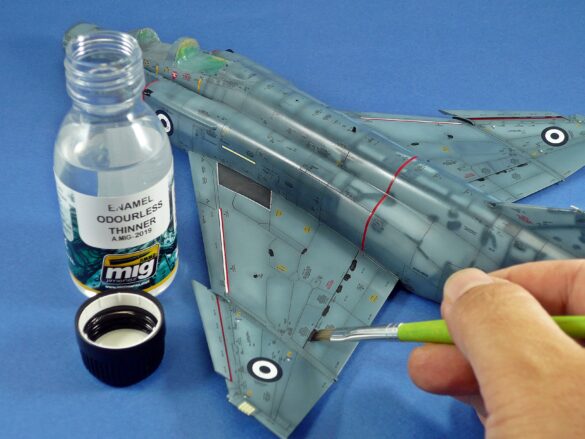 Hellenic Air Force F-4E Phantom II of 337 Squadron in Aegean Blue camouflage, 1995, 1:48 scale model by Hasegawa.