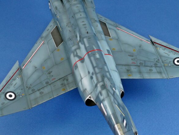 Hellenic Air Force F-4E Phantom II of 337 Squadron in Aegean Blue camouflage, 1995, 1:48 scale model by Hasegawa.