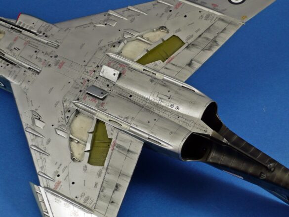 Hellenic Air Force F-4E Phantom II of 337 Squadron in Aegean Blue camouflage, 1995, 1:48 scale model by Hasegawa.
