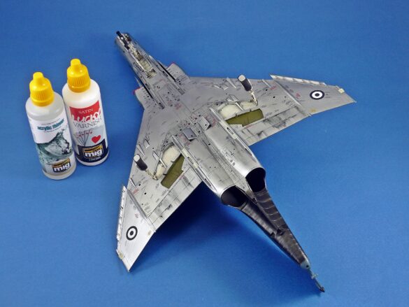 Hellenic Air Force F-4E Phantom II of 337 Squadron in Aegean Blue camouflage, 1995, 1:48 scale model by Hasegawa.