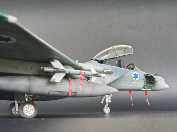 Israeli F-15B Baz Twin-Tail Detail Israeli Air Force F-15B Baz Twin Tail Squadron scale model by Stelios Iosifidis